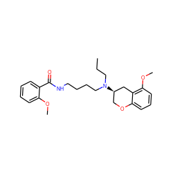 CCCN(CCCCNC(=O)c1ccccc1OC)[C@@H]1COc2cccc(OC)c2C1 ZINC000013737110