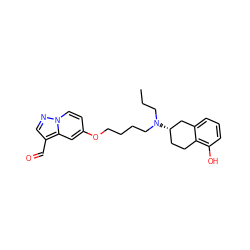 CCCN(CCCCOc1ccn2ncc(C=O)c2c1)[C@H]1CCc2c(O)cccc2C1 ZINC001772597403