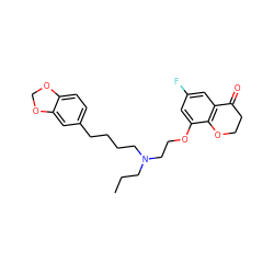 CCCN(CCCCc1ccc2c(c1)OCO2)CCOc1cc(F)cc2c1OCCC2=O ZINC000013780407