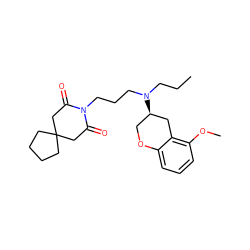 CCCN(CCCN1C(=O)CC2(CCCC2)CC1=O)[C@@H]1COc2cccc(OC)c2C1 ZINC000013737064