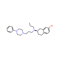 CCCN(CCCN1CCN(c2ccccc2)CC1)[C@@H]1CCc2ccc(O)cc2C1 ZINC000028964145