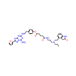 CCCN(CCCNC(=O)CCCC(=O)Oc1ccc(CCNc2nc(N)n3nc(-c4ccco4)nc3n2)cc1)CCc1cccc2c1CC(=O)N2 ZINC000299864317