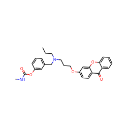 CCCN(CCCOc1ccc2c(=O)c3ccccc3oc2c1)Cc1cccc(OC(=O)NC)c1 ZINC000013781337