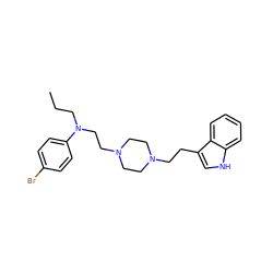 CCCN(CCN1CCN(CCc2c[nH]c3ccccc23)CC1)c1ccc(Br)cc1 ZINC000473137600