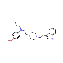 CCCN(CCN1CCN(CCc2c[nH]c3ccccc23)CC1)c1ccc(OC)cc1 ZINC000473135787