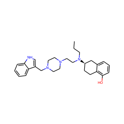 CCCN(CCN1CCN(Cc2c[nH]c3ccccc23)CC1)[C@@H]1CCc2c(O)cccc2C1 ZINC000095575443