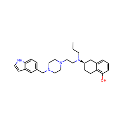 CCCN(CCN1CCN(Cc2ccc3[nH]ccc3c2)CC1)[C@@H]1CCc2c(O)cccc2C1 ZINC000095580058