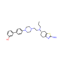 CCCN(CCN1CCN(c2ccc(-c3cccc(O)c3)cc2)CC1)[C@H]1CCc2nc(N)sc2C1 ZINC000103251731