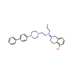 CCCN(CCN1CCN(c2ccc(-c3ccccc3)cc2)CC1)[C@@H]1CCc2c(O)cccc2C1 ZINC000064416923