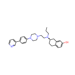 CCCN(CCN1CCN(c2ccc(-c3cccnc3)cc2)CC1)[C@@H]1CCc2ccc(O)cc2C1 ZINC000064415786