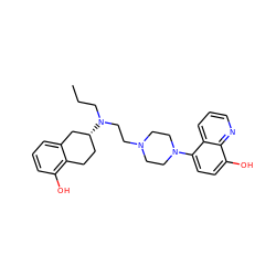 CCCN(CCN1CCN(c2ccc(O)c3ncccc23)CC1)[C@@H]1CCc2c(O)cccc2C1 ZINC000045374690