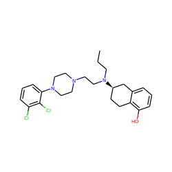 CCCN(CCN1CCN(c2cccc(Cl)c2Cl)CC1)[C@@H]1CCc2c(O)cccc2C1 ZINC000028964257