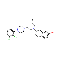 CCCN(CCN1CCN(c2cccc(Cl)c2Cl)CC1)[C@@H]1CCc2ccc(O)cc2C1 ZINC000022924464