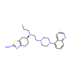 CCCN(CCN1CCN(c2cccc3ncccc23)CC1)[C@H]1CCc2nc(N)sc2C1 ZINC000045260843