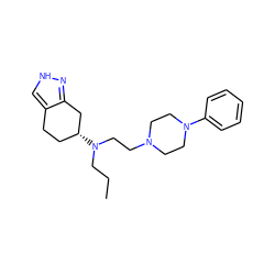 CCCN(CCN1CCN(c2ccccc2)CC1)[C@@H]1CCc2c[nH]nc2C1 ZINC000040877197