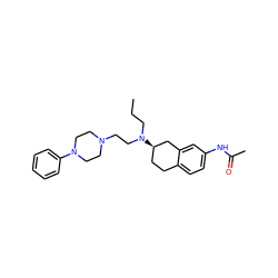 CCCN(CCN1CCN(c2ccccc2)CC1)[C@@H]1CCc2ccc(NC(C)=O)cc2C1 ZINC000096923594