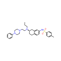 CCCN(CCN1CCN(c2ccccc2)CC1)[C@@H]1CCc2ccc(NS(=O)(=O)c3ccc(C)cc3)cc2C1 ZINC000096923592