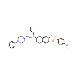 CCCN(CCN1CCN(c2ccccc2)CC1)[C@@H]1CCc2ccc(OS(=O)(=O)c3ccc(OC)cc3)cc2C1 ZINC000096923587