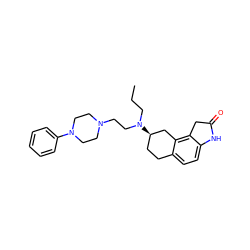 CCCN(CCN1CCN(c2ccccc2)CC1)[C@@H]1CCc2ccc3c(c2C1)CC(=O)N3 ZINC000028964237