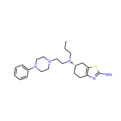 CCCN(CCN1CCN(c2ccccc2)CC1)[C@H]1CCc2nc(N)sc2C1 ZINC000040848964