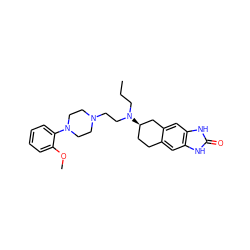 CCCN(CCN1CCN(c2ccccc2OC)CC1)[C@@H]1CCc2cc3[nH]c(=O)[nH]c3cc2C1 ZINC000096923982