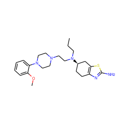 CCCN(CCN1CCN(c2ccccc2OC)CC1)[C@@H]1CCc2nc(N)sc2C1 ZINC000040879448