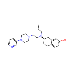 CCCN(CCN1CCN(c2cccnc2)CC1)[C@@H]1CCc2ccc(O)cc2C1 ZINC000064415650