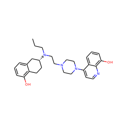 CCCN(CCN1CCN(c2ccnc3c(O)cccc23)CC1)[C@@H]1CCc2c(O)cccc2C1 ZINC000045374156