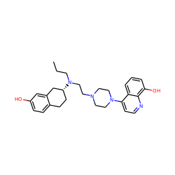 CCCN(CCN1CCN(c2ccnc3c(O)cccc23)CC1)[C@@H]1CCc2ccc(O)cc2C1 ZINC000045374148