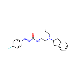 CCCN(CCNC(=O)/N=N/c1ccc(F)cc1)C1Cc2ccccc2C1 ZINC000473109206