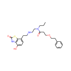 CCCN(CCNCCc1ccc(O)c2[nH]c(=O)sc12)C(=O)CCOCCc1ccccc1 ZINC000072109374