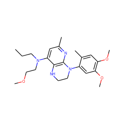 CCCN(CCOC)c1cc(C)nc2c1NCCN2c1cc(OC)c(OC)cc1C ZINC000014975065