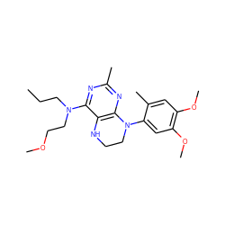 CCCN(CCOC)c1nc(C)nc2c1NCCN2c1cc(OC)c(OC)cc1C ZINC000014975071