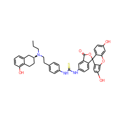 CCCN(CCc1ccc(NC(=S)Nc2ccc3c(c2)C(=O)OC32c3ccc(O)cc3Oc3cc(O)ccc32)cc1)[C@H]1CCc2c(O)cccc2C1 ZINC000026965656