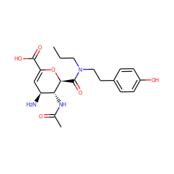 CCCN(CCc1ccc(O)cc1)C(=O)[C@@H]1OC(C(=O)O)=C[C@H](N)[C@H]1NC(C)=O ZINC000013778782