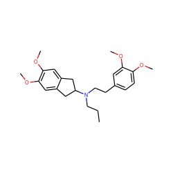 CCCN(CCc1ccc(OC)c(OC)c1)C1Cc2cc(OC)c(OC)cc2C1 ZINC000013471432