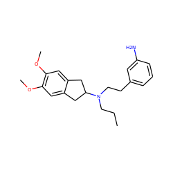 CCCN(CCc1cccc(N)c1)C1Cc2cc(OC)c(OC)cc2C1 ZINC000013471436