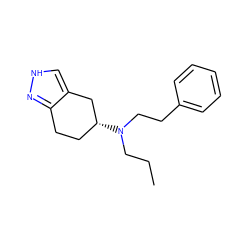 CCCN(CCc1ccccc1)[C@@H]1CCc2n[nH]cc2C1 ZINC000026473367