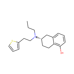 CCCN(CCc1cccs1)[C@H]1CCc2c(O)cccc2C1 ZINC000000004028