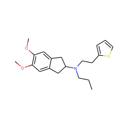 CCCN(CCc1cccs1)C1Cc2cc(OC)c(OC)cc2C1 ZINC000013471417