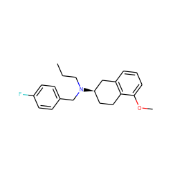 CCCN(Cc1ccc(F)cc1)[C@@H]1CCc2c(cccc2OC)C1 ZINC000026283574