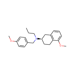 CCCN(Cc1ccc(OC)cc1)[C@@H]1CCc2c(cccc2OC)C1 ZINC000026279039