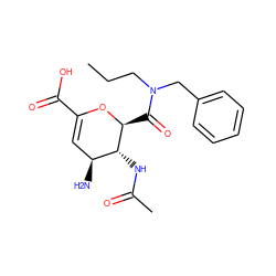 CCCN(Cc1ccccc1)C(=O)[C@@H]1OC(C(=O)O)=C[C@H](N)[C@H]1NC(C)=O ZINC000013778750