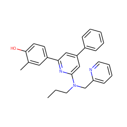 CCCN(Cc1ccccn1)c1cc(-c2ccccc2)cc(-c2ccc(O)c(C)c2)n1 ZINC000029561513