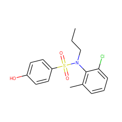 CCCN(c1c(C)cccc1Cl)S(=O)(=O)c1ccc(O)cc1 ZINC000028569513