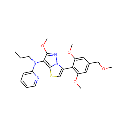 CCCN(c1ccccn1)c1c(OC)nn2c(-c3c(OC)cc(COC)cc3OC)csc12 ZINC000096172621