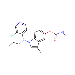 CCCN(c1ccncc1F)n1cc(C)c2cc(OC(=O)NC)ccc21 ZINC000000598070