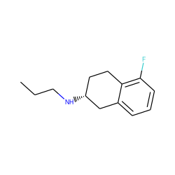 CCCN[C@@H]1CCc2c(F)cccc2C1 ZINC000013760018