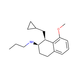 CCCN[C@@H]1CCc2cccc(OC)c2[C@@H]1CC1CC1 ZINC000027737459