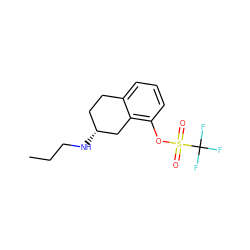 CCCN[C@@H]1CCc2cccc(OS(=O)(=O)C(F)(F)F)c2C1 ZINC000036187757